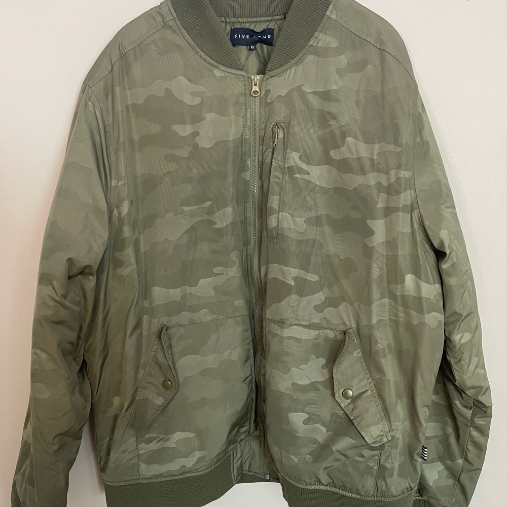 Green Camo Bomber Jacket